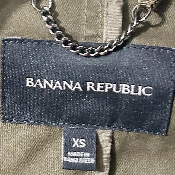 Banana Republic Utility Army Jacket Adjustable Waist and Stand-Up Collar Pockets - Picture 7 of 10